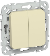 фото Выключатель двухклавишный  IEK FI-V20-0-10-1-K87