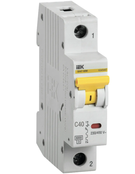 Изображение товара Автоматический выключатель IEK MVA31-1-040-C 40A AC/DC