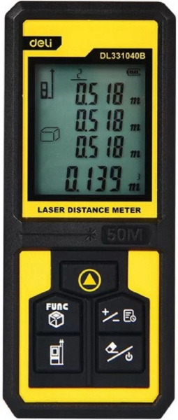 Изображение товара Лазерный дальномер Deli DL331040B для точных измерений до 50 метров