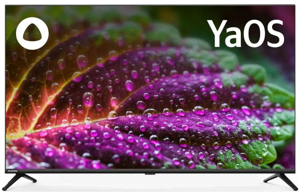 

Телевизор StarWind SW-LED43UG405 LED 43" Яндекс.ТВ Frameless черный 4K Ultra HD 60Hz DVB-T DVB-T2 DVB-C DVB-S DVB-S2 USB WiFi Smart TV, SW-LED43UG405