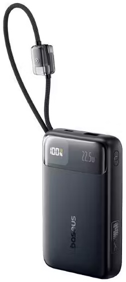 

Аккумулятор внешний Baseus EnerFill FC11 E0027S04 Digital Display, встр. кабель, 20000mAh 22.5W, цвет: Cosmic Black, EnerFill FC11