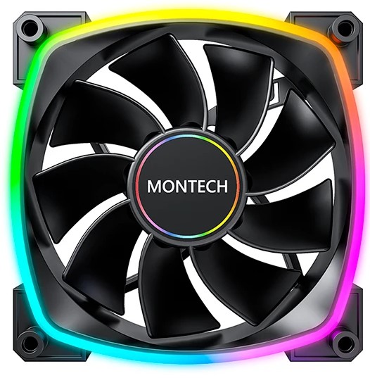 

Вентилятор для корпуса Montech RX120B3P 120m, 800-1600rpm, 59CFM, 27dBa (3-pack), RX120B3P