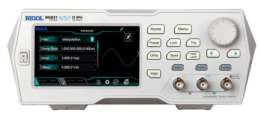 

Генератор сигналов Rigol DG831 35MHz 1 channel,125MSa/s sample rates,16bit resolution,2Mpt memory depth,7digits/s counter, DG831