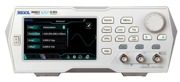 Изображение товара Генератор сигналов Rigol DG831 80 МГц синусоидальный и цифровой
