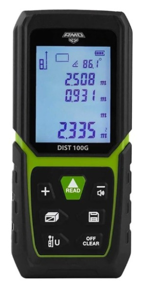 Изображение товара Дальномер AMO DIST 100G с зеленым лазером и точностью 2 мм