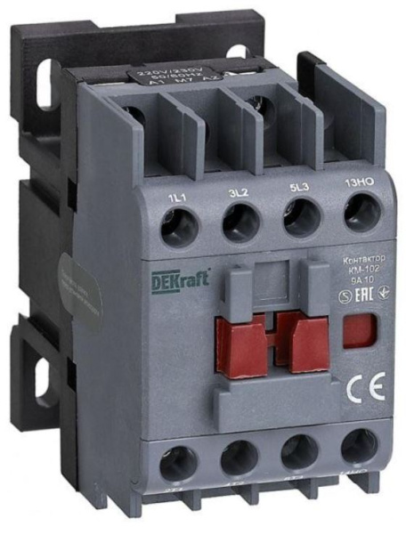 Изображение товара Контактор DEKraft КМ-102 для асинхронных двигателей и освещения