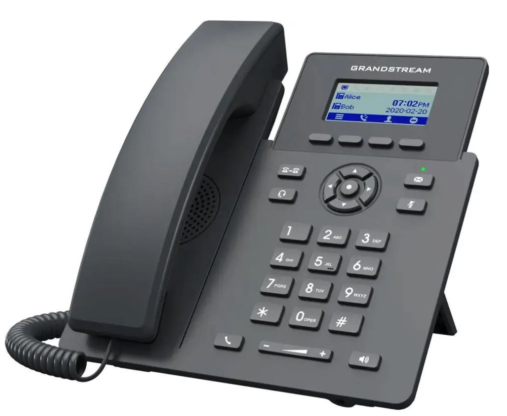 

Телефон VoiceIP Grandstream GRP-2601P 2 SIP аккаунта, 2 линии 10/100, дисплей 2,21"(132x48), poe , без б/п, GRP-2601P