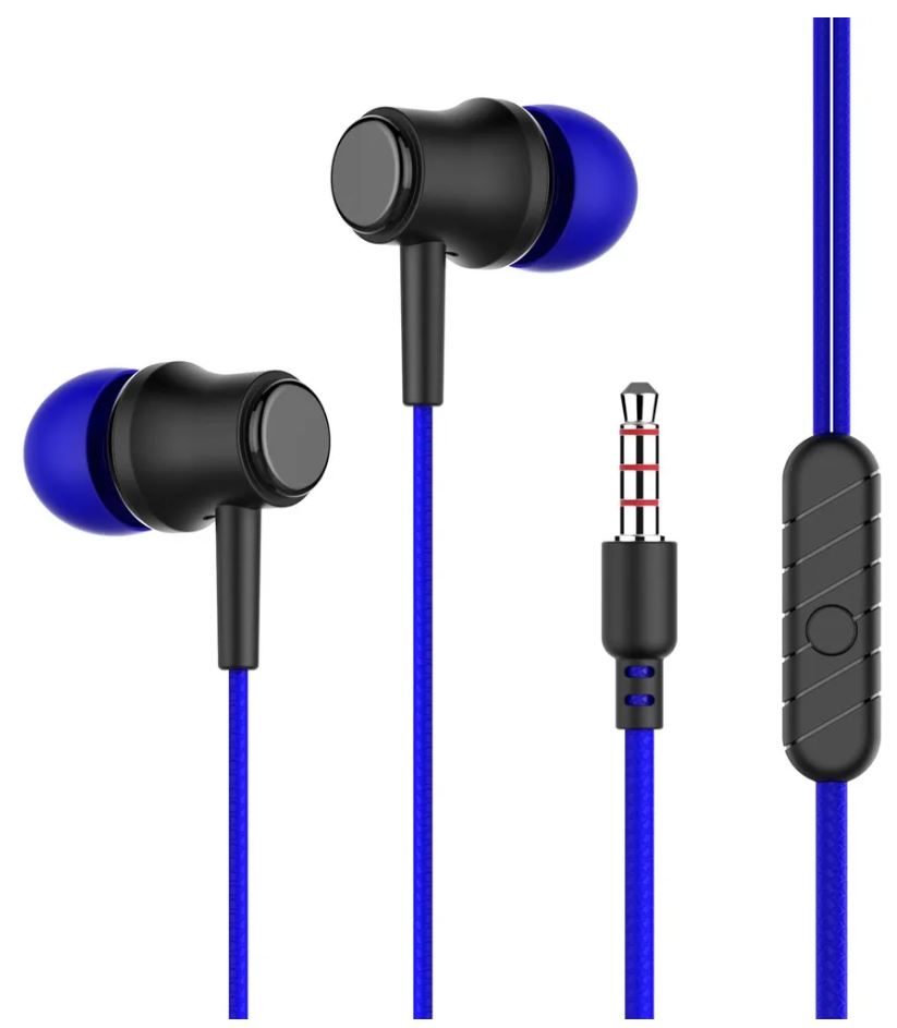 

Наушники More Choice G16 вакуумные AUX разъём с МК без рег.громкости длина 1.2м Dark Blue, G16