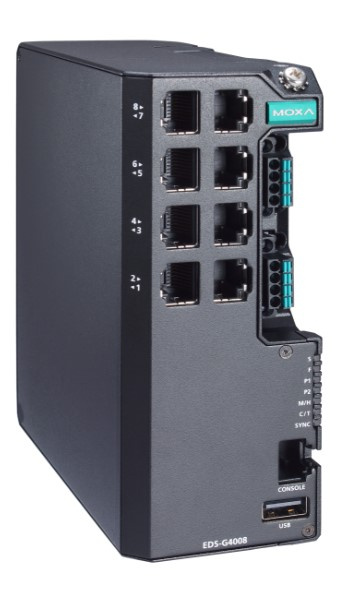 Изображение товара Коммутатор MOXA EDS-G4008-НV 8G-port управляемый для DIN-рейки