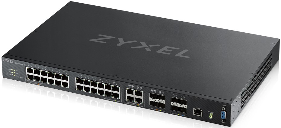 

Коммутатор управляемый ZYXEL XGS4600-32-ZZ0102F L3 24xGE, 4xCombo (SFP/RJ-45), 4xSFP+, стекируемый (до 4), 2 источника питания AC, XGS4600-32-ZZ0102F