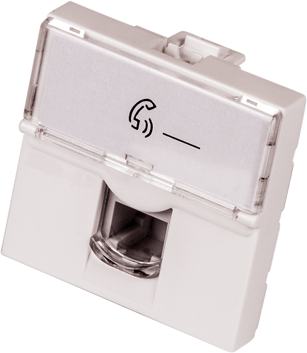 Изображение товара Вставка LAN-SIP-23TEL-WH для телефонных кабелей RJ11 белая