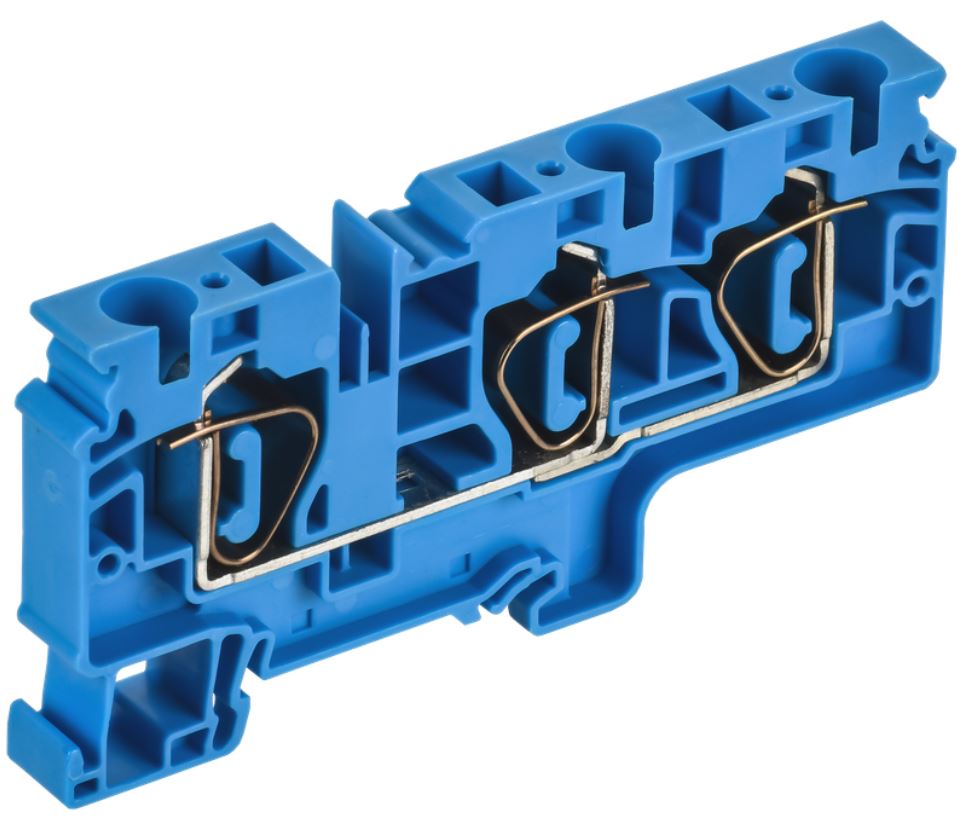 

Клемма пружинная IEK AF-CT40-00-3-K07-010 CX10-3 BU 10мм2 трехконтактная синяя ARMAFIX, AF-CT40-00-3-K07-010