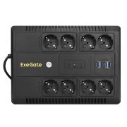 фото Источник бесперебойного питания Exegate NEO NNB-600.LED.AVR.8SH.CH