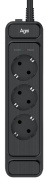 фото Сетевой фильтр  AGNI TP-FS3E-3m-black