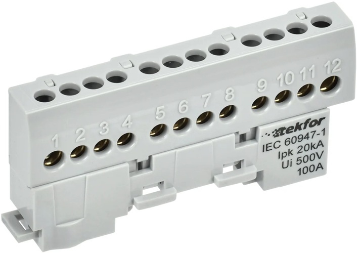 

Шина L "фаза" IEK TF-NN10-12-KL-K03 TEKFOR изолированная на универсальном держателе 6х9-12-Ср, TF-NN10-12-KL-K03