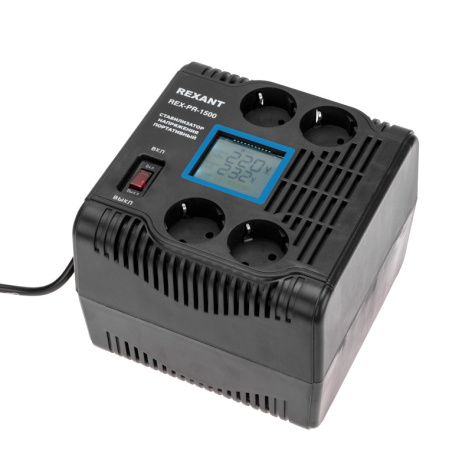 Изображение товара Релейный стабилизатор Rexant 11-5031 1.5 кВт 220 В ЖК дисплей