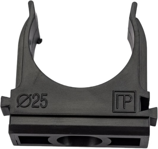 

Клипса для труб Промрукав PR13.0211 Полистирол черная д25 в малой упаковке (10шт), PR13.0211