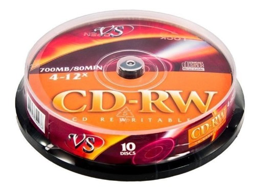 Диск CD-RW VS VSCDRWCB1001 80 4-12x CB/10 (620236)