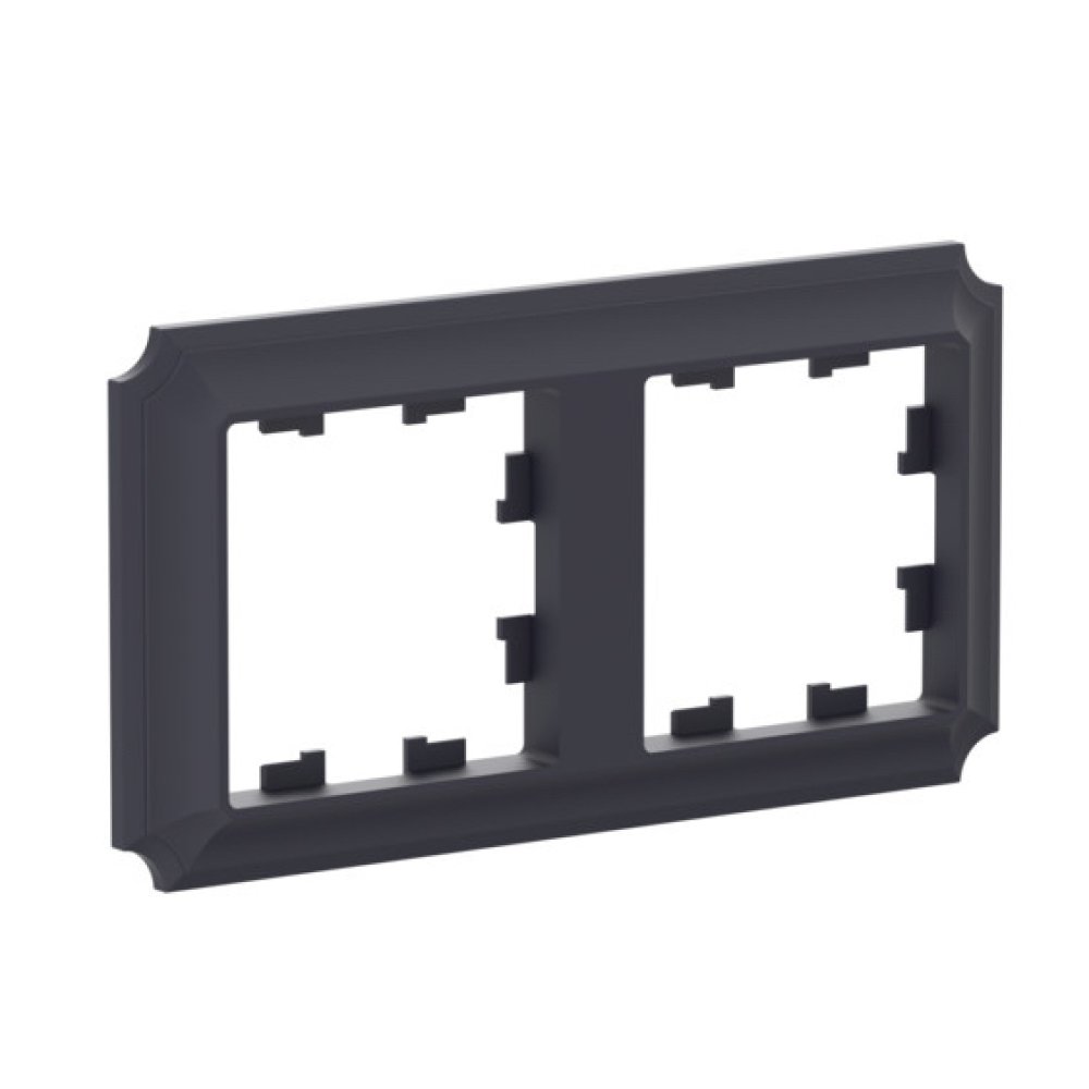 

Рамка двойная Systeme Electric ATN101002 AtlasDesign ANTIQUE универсальная, Карбон, ATN101002