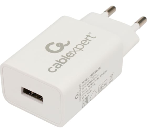 

Зарядное устройство сетевое Cablexpert MP3A-PC-39 5Вт, 1A, 1 порт USB, белый, пакет, MP3A-PC-39