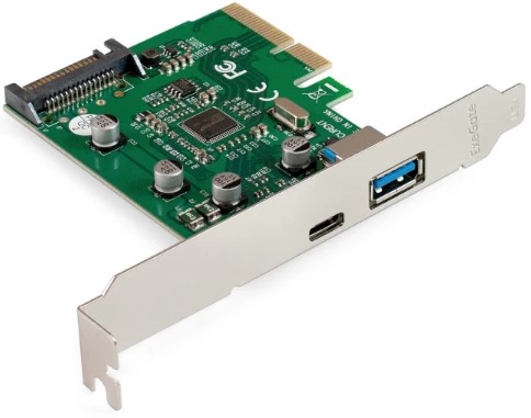 

Контроллер Exegate EXE-320-1A1C EX298302RUS PCI-E x4 v3.0, USB 3.2, USB Type-C, до 10 Гбит/с, разъем доп.питания, EXE-320-1A1C