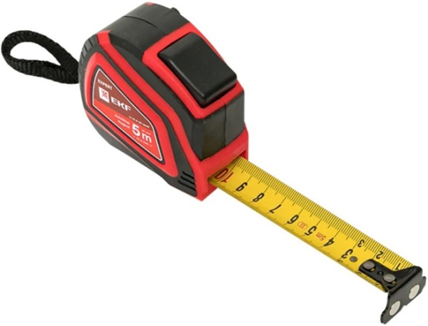 Изображение товара Рулетка EKF rs-10-5-25-quad строительная длина 5 м ширина 25 мм желтый
