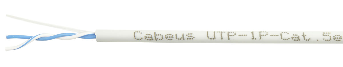 

Кабель витая пара U/UTP 5e кат. 1 пара Cabeus UTP-1P-Cat.5e-SOLID 24AWG(0.50 мм), медь, одножильный (solid), внутренний, PVC, нг(A)-LS, серый, уп/500м, UTP-1P-Cat.5e-SOLID