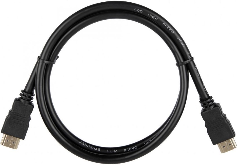 

Кабель ACD ACD-DHHM2-10B HDMI 2.0, Golden Plated,19m/19m, Черный, 1м (742224), ACD-DHHM2-10B