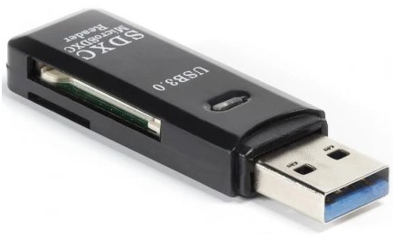 

Карт-ридер SmartBuy SBR-750-B USB 3.0 SD/MicroSD, черный (1/100), SBR-750-B