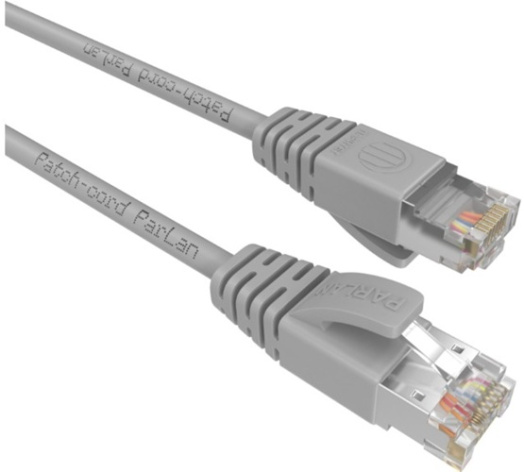 Изображение товара Патч-корд U/UTP Cat 5e 1м Паритет (серый, медь, RJ45)