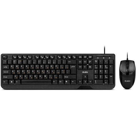 

Клавиатура и мышь Sven KB-S330C Black USB SV-017309 104клавиши+12Fn, 3кнопки, 1000dpi, KB-S330C Black USB
