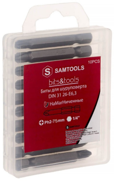 Изображение товара Бита SAMC Бита SAMC-003002075 [Phillips] 75 мм