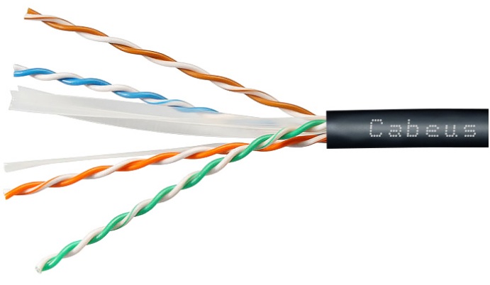 

Кабель витая пара U/UTP 6 кат. 4 пары Cabeus UTP-4P-Cat.6-SOLID-OUT-LSZH-UV-25 (23 AWG), одножильный, для внутренней и внешней прокладки (от +75C до -, UTP-4P-Cat.6-SOLID-OUT-LSZH-UV-25
