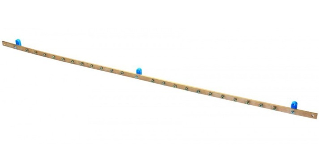 

Шина заземления Eurolan 60A-14-12GR 1000 мм, 22 точки, 5 × 15 мм, 60A-14-12GR