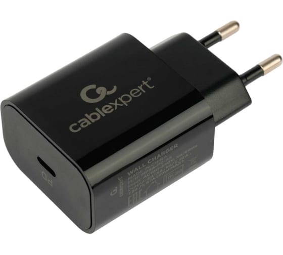 

Зарядное устройство сетевое Cablexpert MP3A-PC-45 20Вт, 3А, QC3.0/PD, 1 порт Type-C, черный, пакет, MP3A-PC-45