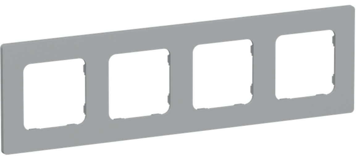 

Рамка четверная IEK FI-M42-32-20-K03 FLITE РУ-4-К-ФлС серый, FI-M42-32-20-K03