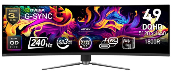 фото Монитор 49" MSI MPG 491CQPX QD-OLED в Красноярске