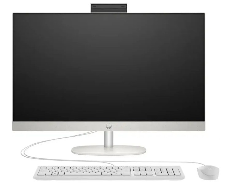 Моноблок 27'' HP AIO 27-CR1002 CW2V1PA U7-155U/16GB/512GB SSD/Arc Graphics/1920x1080/WiFi/BT/Cam/kbd/mouse/noOS/white