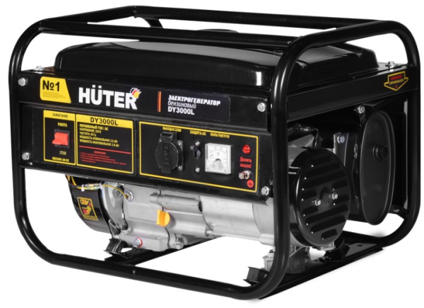 Изображение товара Бензиновый генератор Huter DY3000L мощностью 2.8 кВт для дома и работ