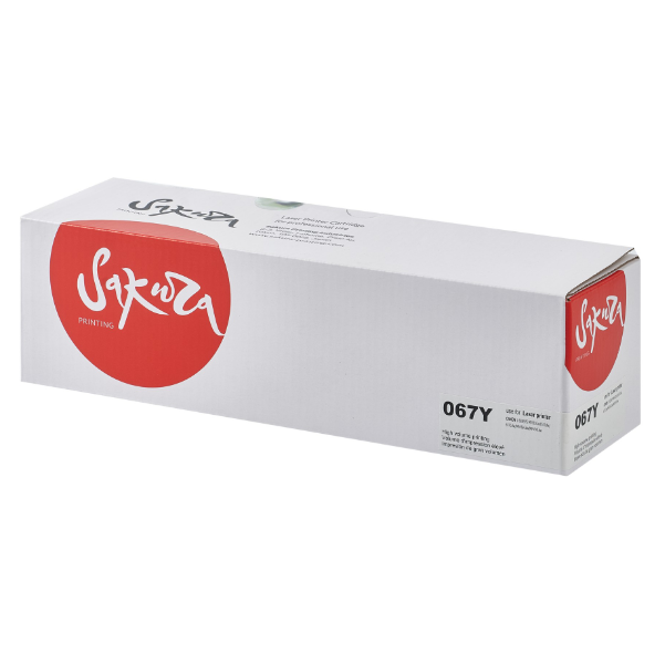 

Картридж Sakura 067Y ECO (5099C002) SA067Y-ECO для Canon i-SENSYS LBP631/LBP633/MF651/MF655/MF657, желтый, 1300 к., 067Y ECO (5099C002)