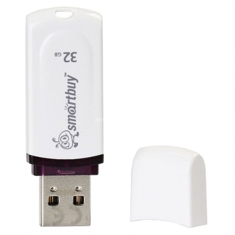 

Накопитель USB 2.0 32GB SmartBuy SB32GBPN-W Paean белый, SB32GBPN-W