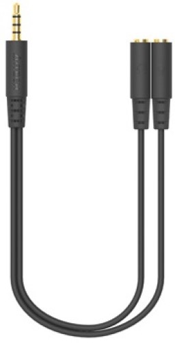 

Адаптер A4Tech AD-3P 2xJack 3.5 (f)/Jack 3.5 (m) 0.2м, черный (1874621), AD-3P