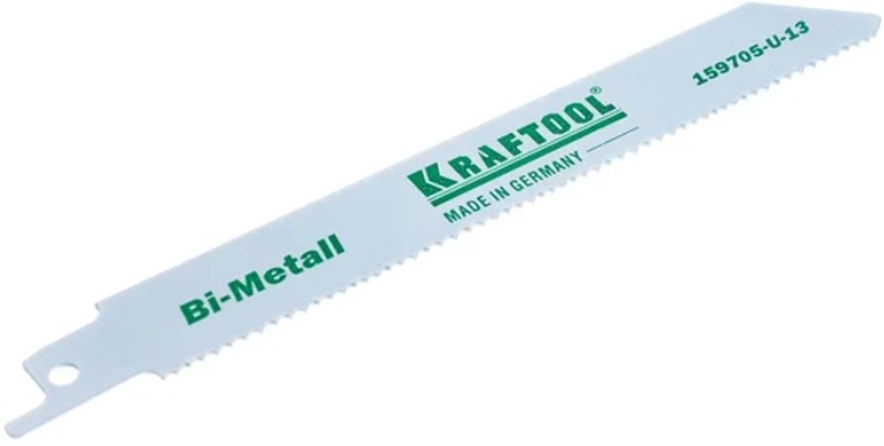 

Полотно Kraftool 159705-U-13 по металлу, дереву для эл.ножовки, S922VF, 1/2"S, разв. фрез. зубья, Bi-Metall, шаг 1,8-2,5мм., 130мм., 159705-U-13