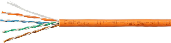 Изображение товара Кабель витая пара Cabeus UTP-4P-Cat.5e-SOLID-LSZH-50 50 метров для сети