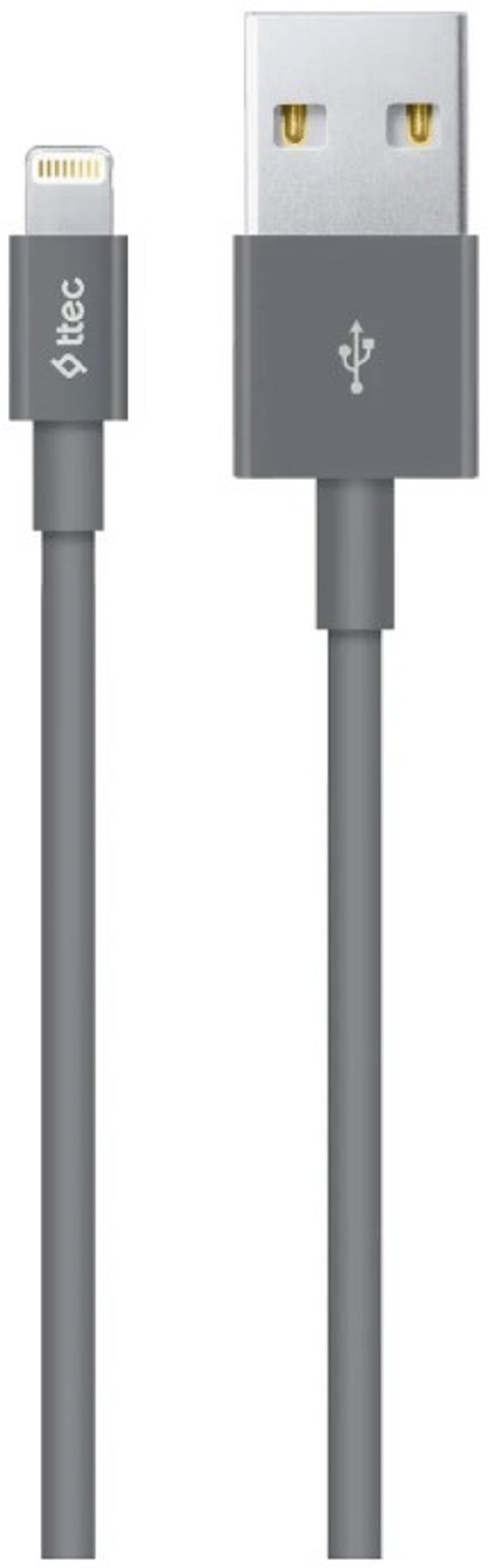 

Кабель интерфейсный TTEC 2DK7508GR Lightning USB-A Charge&Data. Длина: 100 см. Цвет: серый, 2DK7508GR