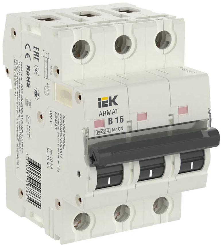 Автоматический выключатель IEK AR-M10N-3-B002