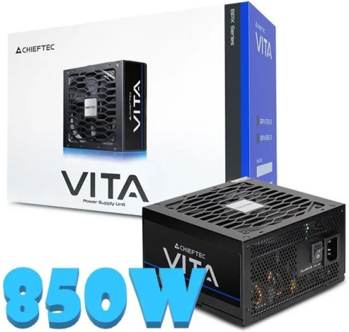 Изображение товара Блок питания Chieftec BPX-850-C мощность 850 Вт сертификат 80 Plus BRONZE