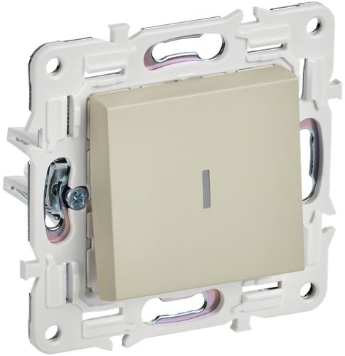 

Переключатель одноклавишный IEK SK-V12-1-10-K10 SKANDY с инд. 10А SK-V08B бежевый, SK-V12-1-10-K10