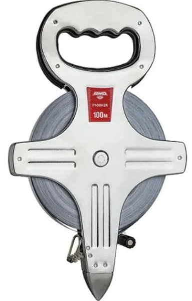 Изображение товара Геодезическая рулетка AMO P100H2K 100 м 12 мм для профессиональных работ