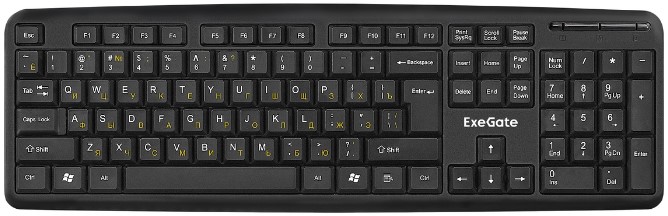 

Клавиатура Exegate LY-331 EX279937RUS (USB, полноразмерная, влагозащищенная, 104кл., Enter большой, длина кабеля 1,5м, черная, RTL), LY-331